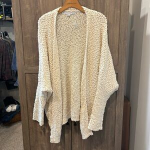 NWT HYFVE Cardigan Large Popcorn Open Front Dolman Sleeves
